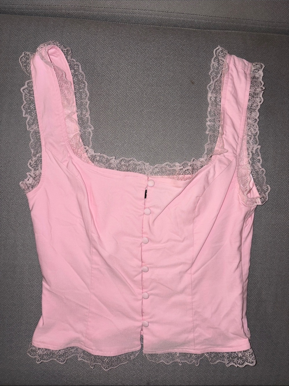 Summer Pink Lace Tank